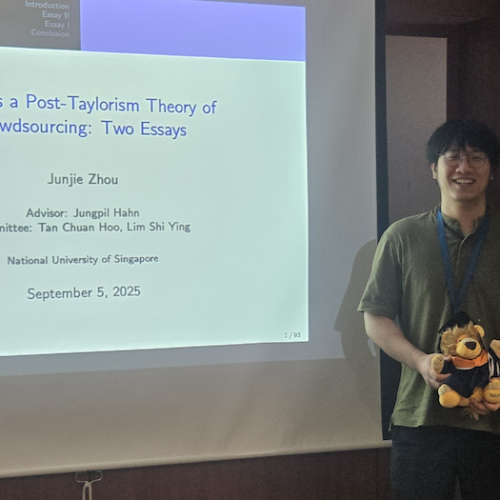 Congratulations Dr. Zhou Junjie